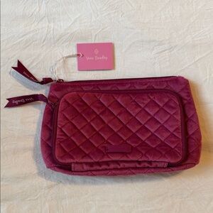 Vera Bradley Quilted Cosmetic Bag in Rich Pink